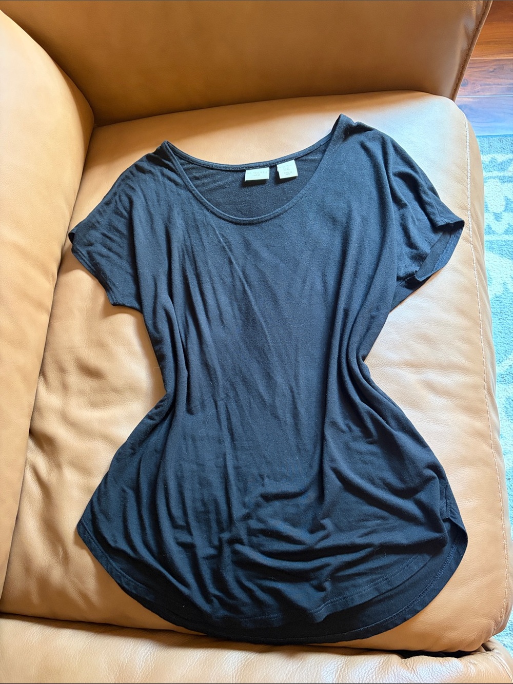 Saint Tropez West Black Scoop Neck Short Sleeve Tee